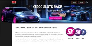 TTR Casino weekly pokies race with €5000 prize pool